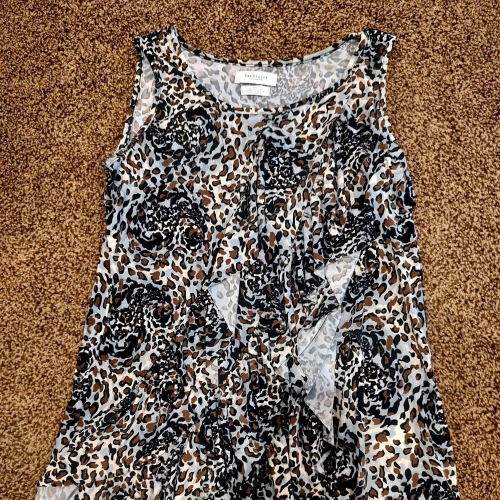 Van Heusen Dress Top with Leopard/Spiral Spots